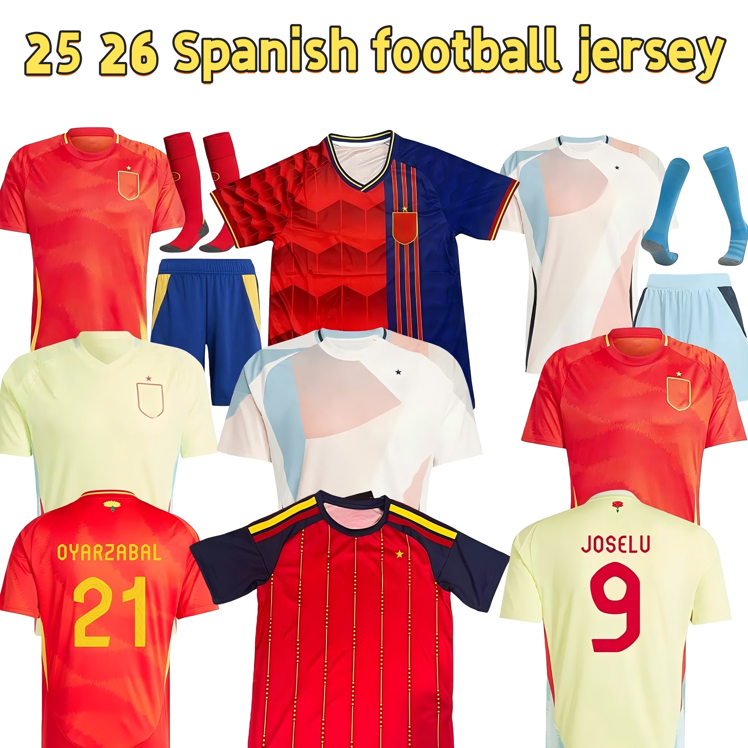 2025 2026 RODRIGO LAMINE YAMAL PEDRI soccer jerseys Spain EspanaMORATA CARVAL fans Player football shirt men woman kids kits OLMOFERRAN