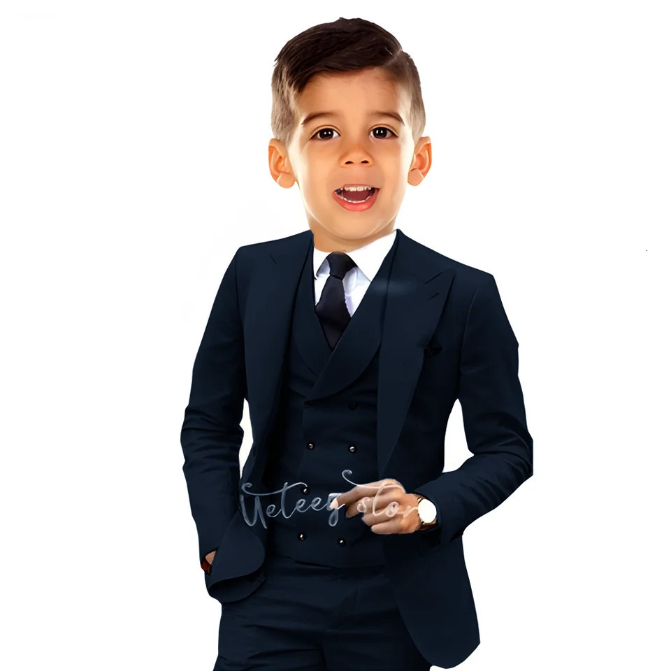Boys Suit Orange Wedding Attire Tuxedo Party Ceremony Dress Suit for Kids Formal Custom Blazer 3 Piece Set 251017