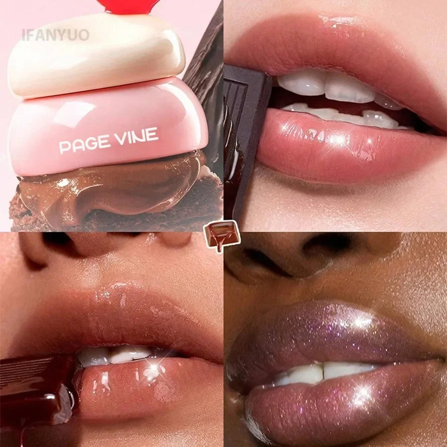 8Colors Jar Lip Gloss Hydrating Mirror Glass Lip Glaze Moisturizing Whitening Translucent Canned Jelly Lip Tint Oil Reduce Lines 251010