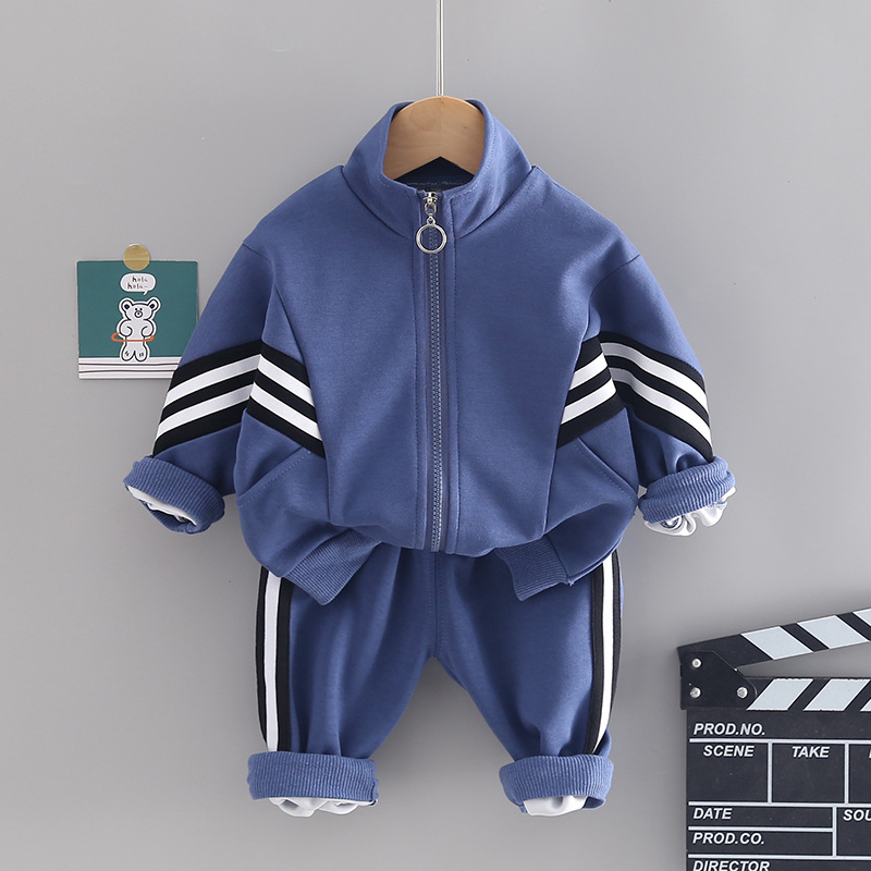 Children's sports two-piece set, handsome boys' baby clothes, stylish children's spring and autumn style children's clothing, boys