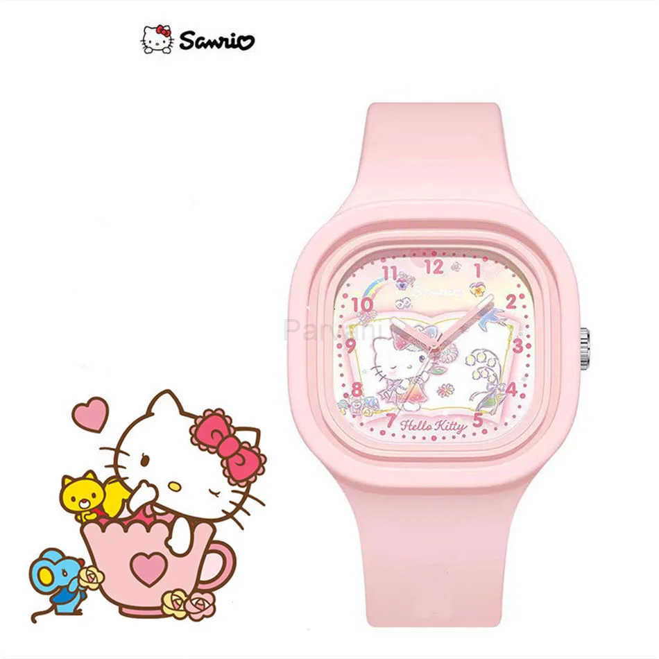 Sanrio Sanrio Kawaii Hello Kitty Watch My Melody Cinnamoroll Student Cartoon Versatile Silicone Watch Childrens Toys Festival Gift L251020