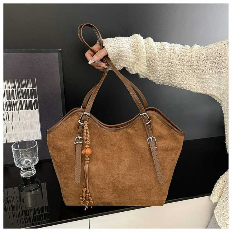 Textured Casual Crossbody Shoulder Bag Women Large Capacity Retro Tote Handle Bag Fashion Versatile and Niche Storage BagT251020
