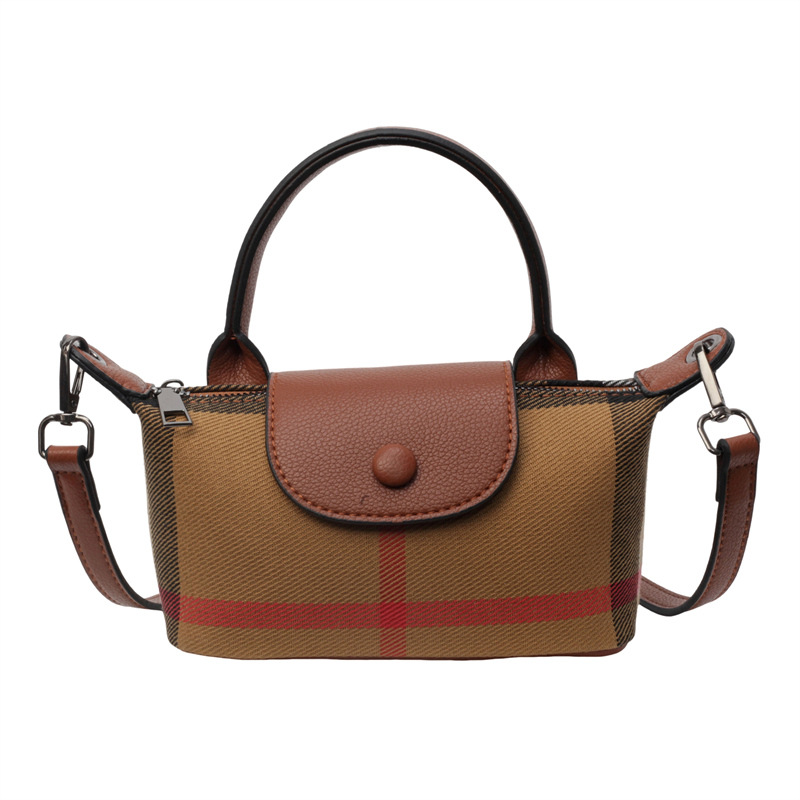 hot free shipping designer bag luxury 2025 fashion mini fashion hobos bag casual retro check plaid tartan cross body Bag for woman