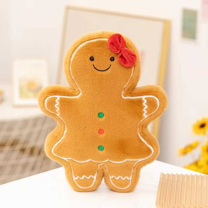 Christmas Doll Cushions Cartoon Snowflake Christmas Tree House Gingerbread Man Plush Toy Figurines Christmas Decorative Gift J251020