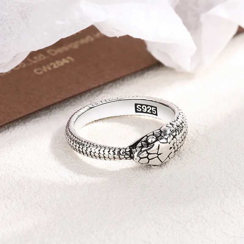 New in 925 Sterling Silver Snake Adjustable Rings For Women Wedding Engagement Luxury Jewelry AccESSories J251020