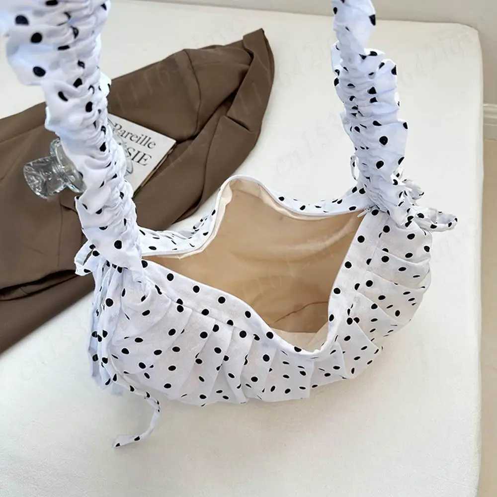 Polka Dot Tote Handbag Dumpling Bag Outdoor Travel Large Capacity Shoulder Crossbody Bags Chic Crescent Bag Daily Underarm PouchT251020