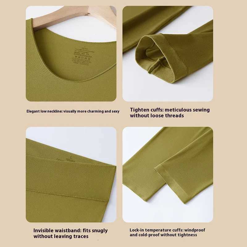 Autumn Womens Thermal Underwear Winter Clothes Seamless Thick Double Layer Warm Lingerie Women Thermal Clothing Set WomanT251020