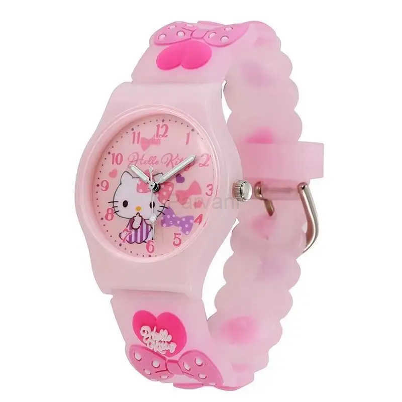 Sanrio New Hello Kitty Kuromi Cute Cartoon Kids Watch Jelly Sanrio Quartz Watch Gift for Boys Girls L251020