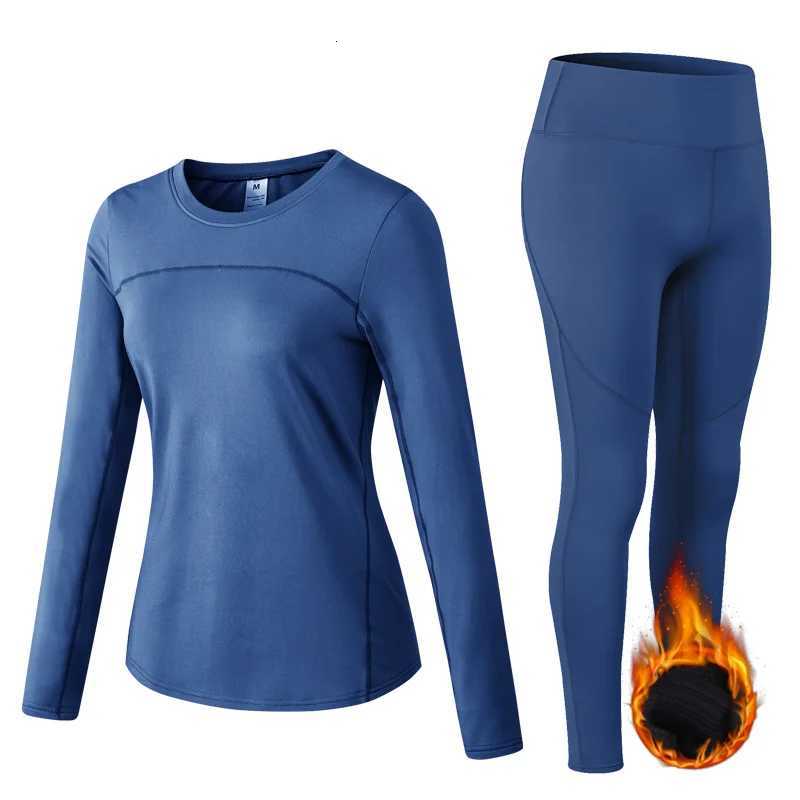 2 Piece Womens Winter Clothing Underwear Sets Stretch Plus Velvet Ladies Clothes Warm Long Johns Women Solid Pajamas Set XXLT251020