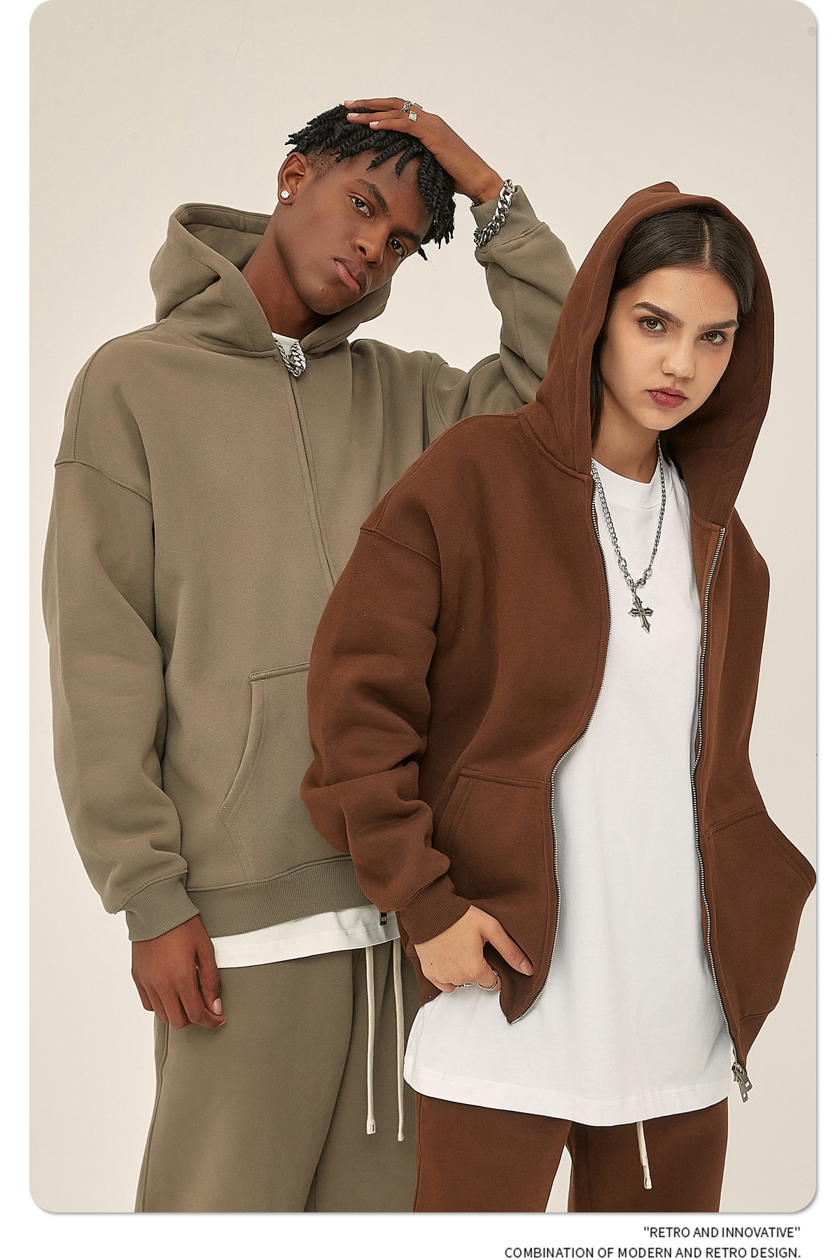 ARTIE Men's Designer Hoodie Jacket Tracksuit Men Polo Veste Coat Clothing | 2025 Autumn Winter New Fleece 350G Double Zipper Loose Trendy Brand H