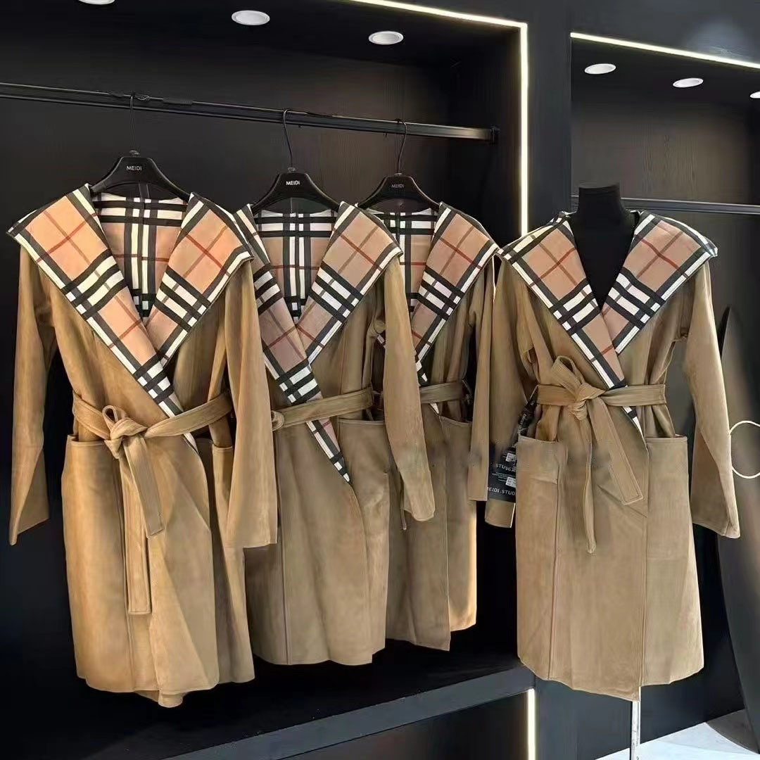 New deerskin coat in autumn and winter, heavy and thick fashion, high-end double-sided 100 pure wool coat, both front and back