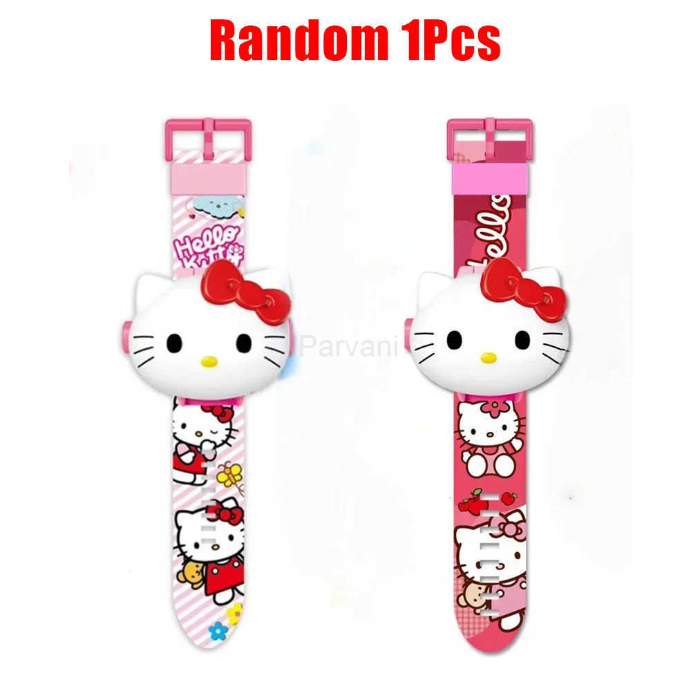 Sanrio Sanrio Hellokitty 3D Projection Digital Watch Cinnamoroll Kuromi Melody Cartoon LED Silica Watchband Electronic Watches Gifts L251020