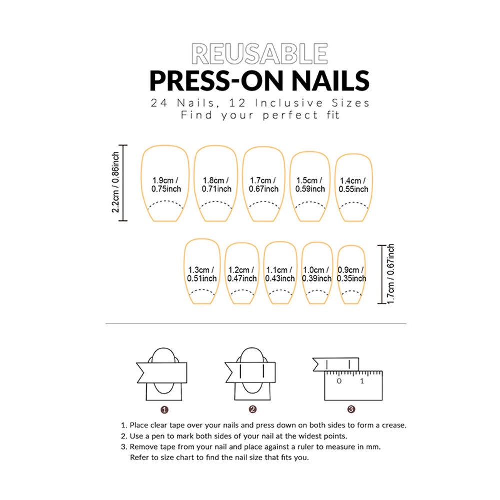 detachable presson nails with diamond tip for wearable coffin shapes