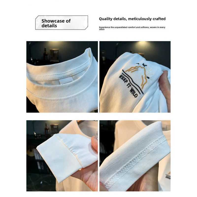 2025 Autumn New Long Sleeveshirt Mens Trendy Printed Loose Large Round Neck Hoodie W251020