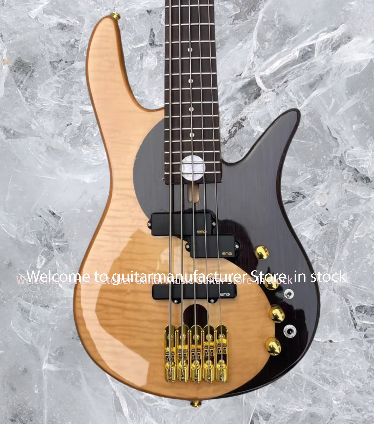 hot 5-string electric guitar butterfly face bass guitar passive pickup