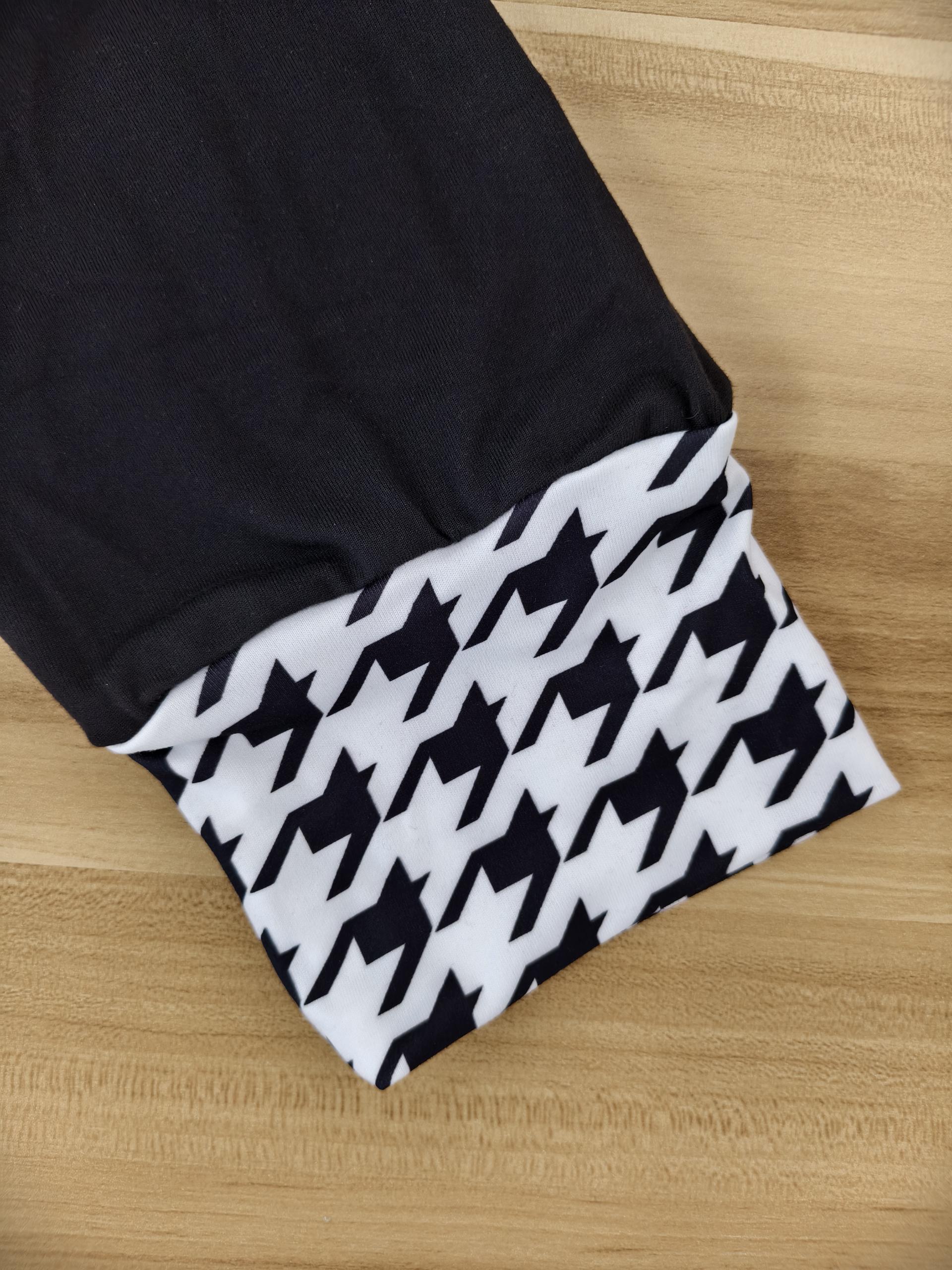 Women's Autumn & Winter New Houndstooth Print Off - Shoulder Dress, Fashion Commute Milk Silk Midi Dress-CF55167