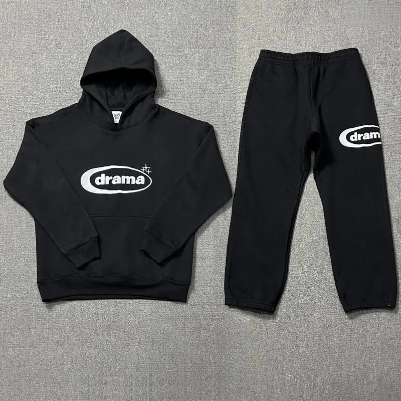 Men's Hoodies High Street Trendy Drama Call Hooded Sweatshirt Casual Embroidery Quality Designer Hoodie Jacket Tracksuit Men Polo Veste Coat Big 