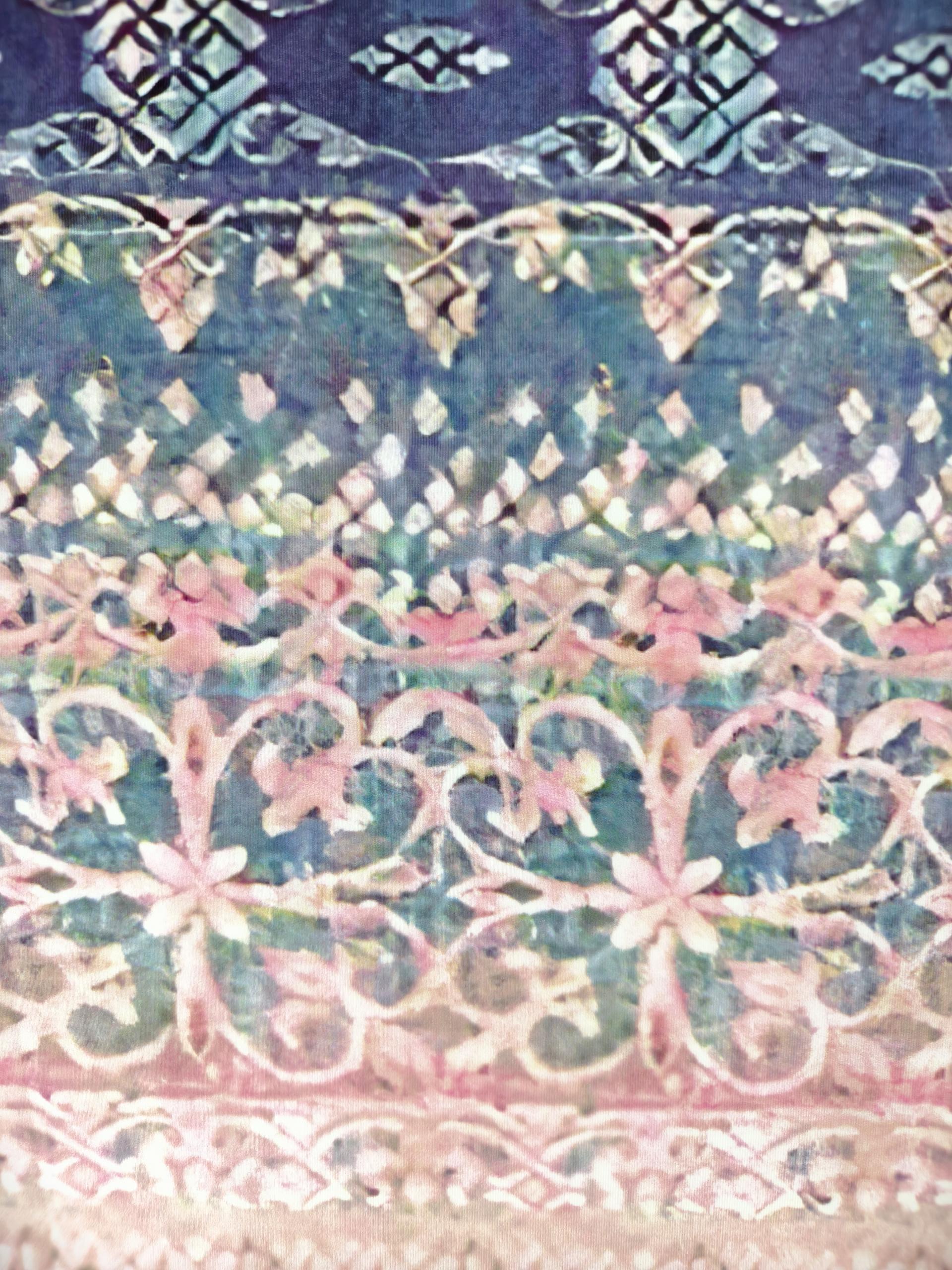 Women's CF25125 Elegant Paisley Printed Long Sleeve Top, Commute & Vacation Milk Silk Blouse-CF25125