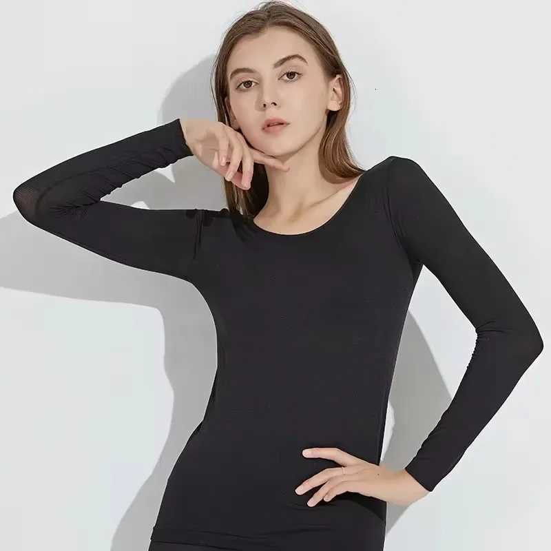 Women traceless thermal underwear set unisex intimate pajamas ultrathin winter constant temperature long sleeve lingerie 2 piecT251020