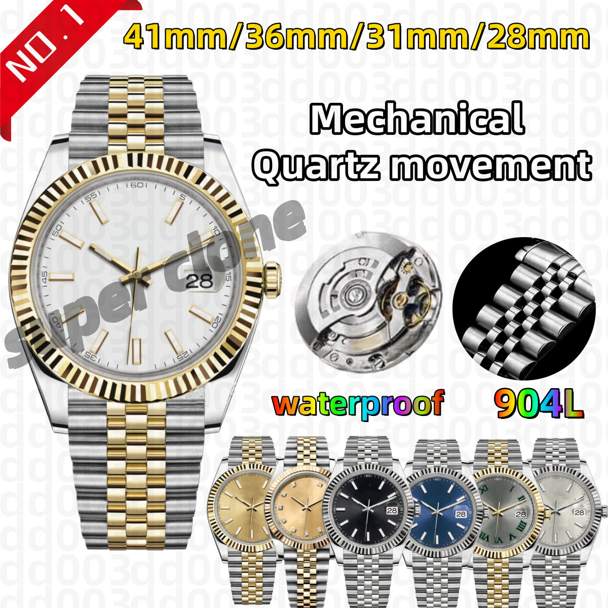 Designer watch women date quartz automatic mens watches mechanical movement 41mm 36mm 31mm 28mm luxury watch men diamond luminous waterproof 904L montre luxe dd010