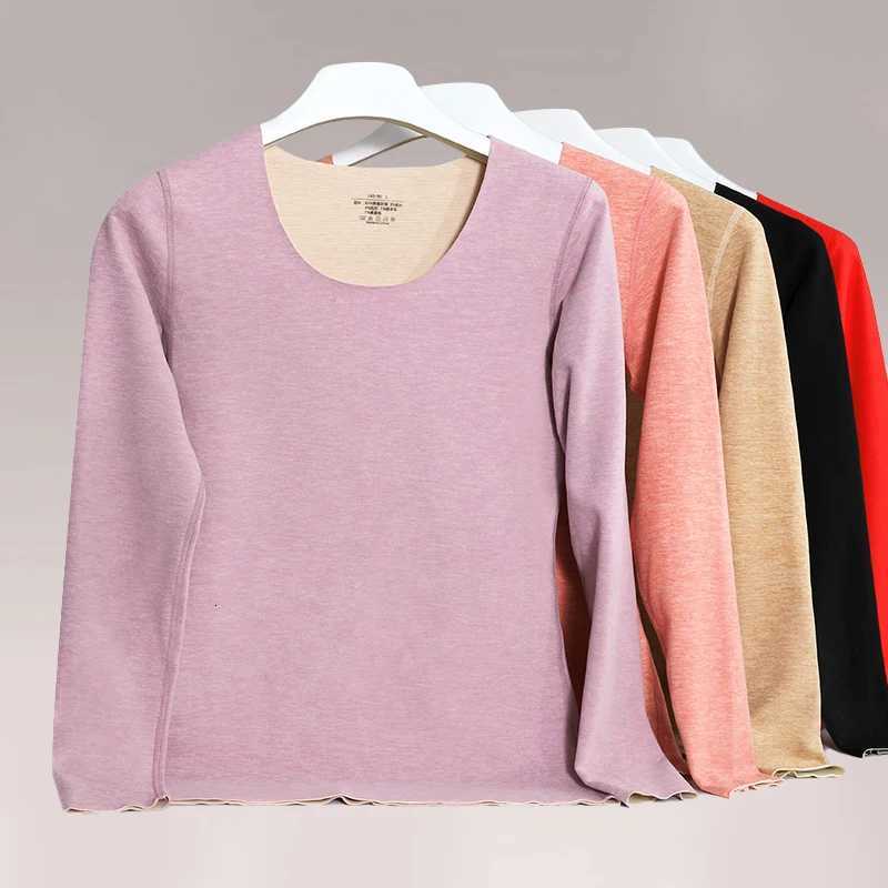Womens thermal underwear wear seamless womens autumn clothes with a thick base of cashmere autumn and winter single wool autumT251020