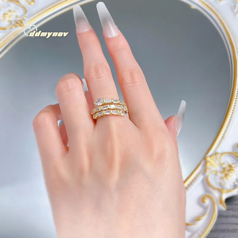 Sterling Sier Engagement Rings Pear Cut Moissanite Dia - Elegant Bridal Band for Women, Promise Ring ddmynov ddmynov