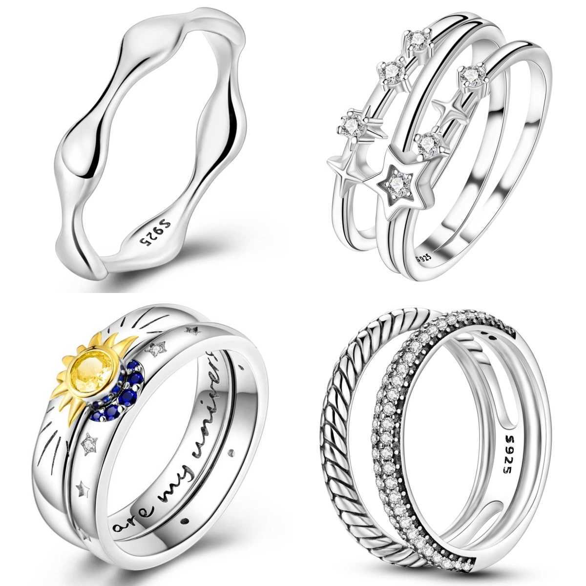 Orstarry S925 Sterling Silver Regular Liquid Droplet Closed Ring For Women Finger Ring Personality Jewelry Party Trendy Gifts J251020