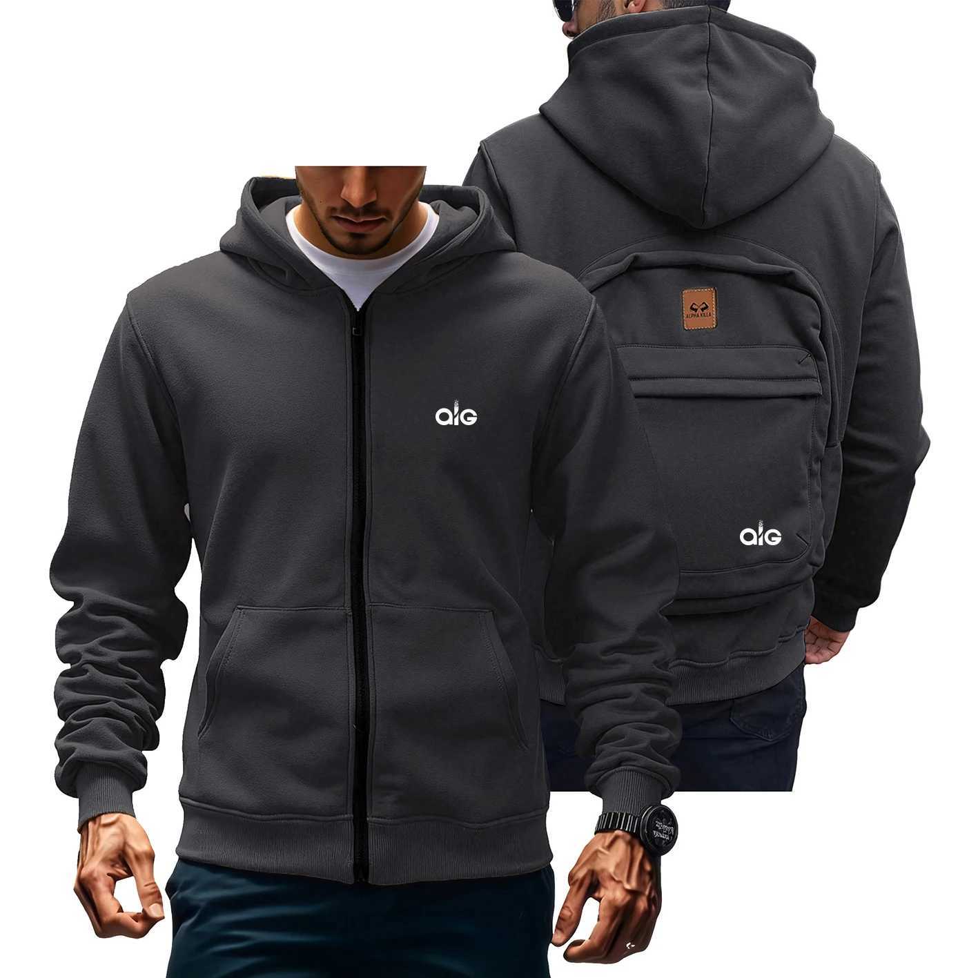 Top Fashion Loose Autumn And Winter New Product American Printed Backpack Integrated Casual Mens and Womens Hooded Sweatshirt W251020