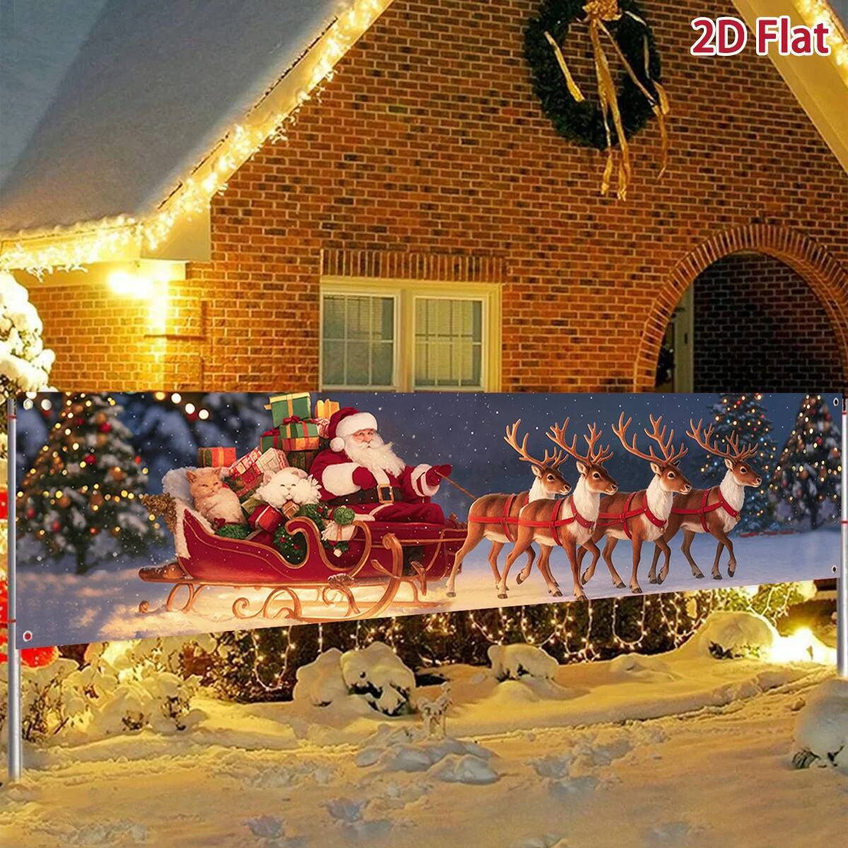 Banner Merry Christmas Decorations For Home 2025 Outdoor Decor Xmas Navidad Noel Natal Happy New Year 2026 ddmysept - view 6