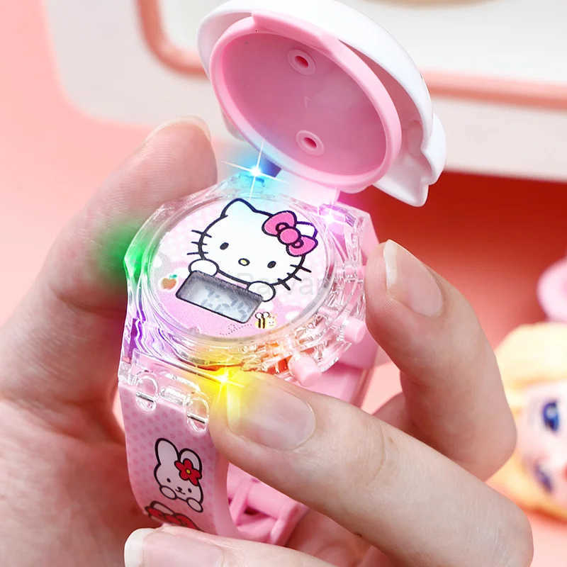 Sanrio Anime Hello Kitty Watch Kuromi Cinnamoroll with Music Silicone Strap Kawaii Wrist Watch My Melody Watch Birthday Gifts L251020