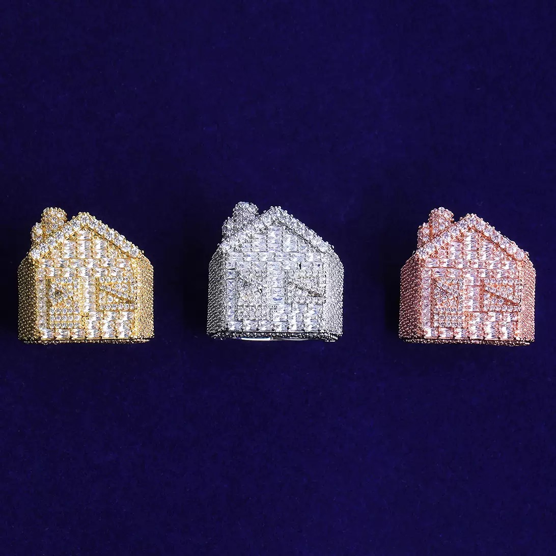 Hip-hop Micro-inlaid Zircon DIY English Name Ring a Unique and Creative Custom-made Jewelry for Men and Women