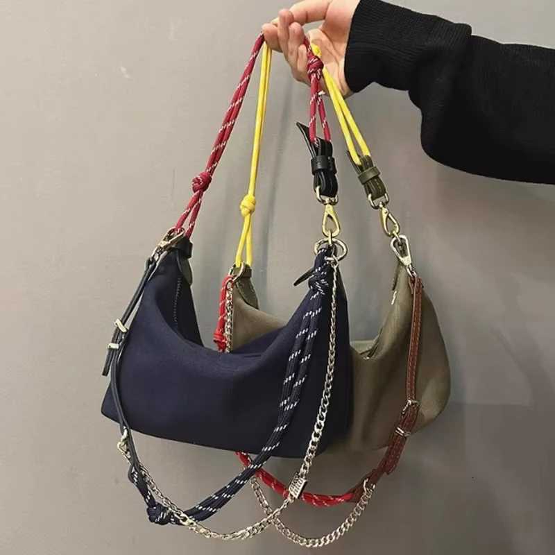 Fashion Womens Shoulder Bag Contrast color lunch box bag Versatile lanyard Square Purse Lightweight Minimalist Crossbody BagsT251020