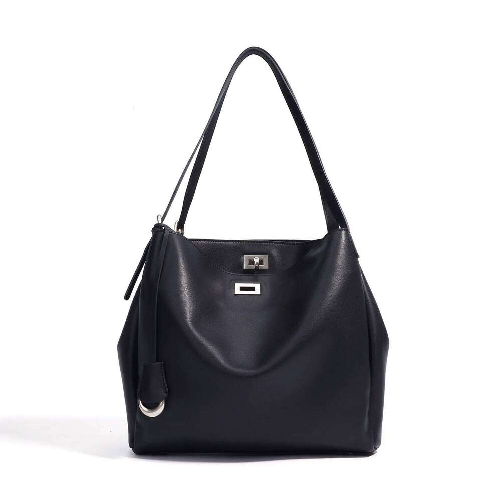 Genuine Leather Women's Tote New Niche Design Cowhide Large Capacity Commuting Underarm Fashion Simple Shoulder Bag Suotong251020 Suotong1020