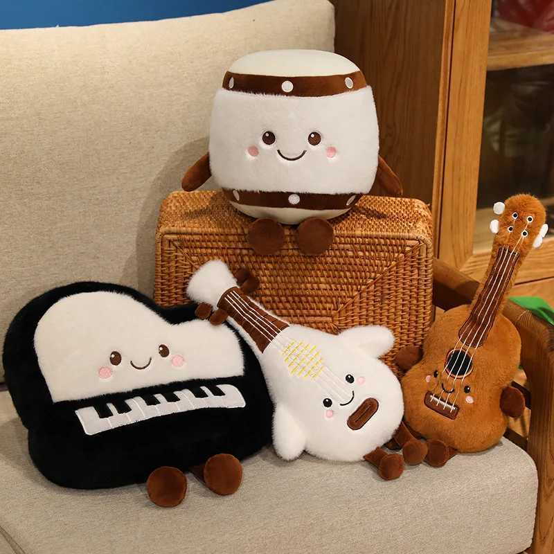 Adorable Musical Plush Toys Soft Violin Guitar Piano Round Drum Stuffed Dolls Instrument Gifts for Kids Music Lover Home Decor J251020