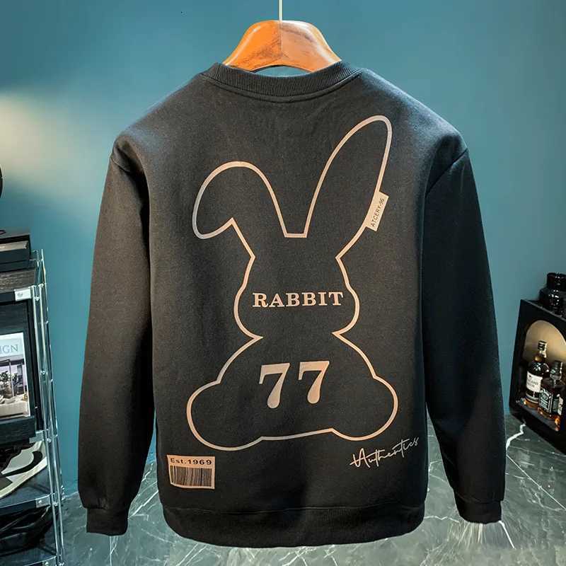 2024 autumn crew neck sweater mens street trend fashionable printed embroidered casual loose pullover long sleeve clothes W251020