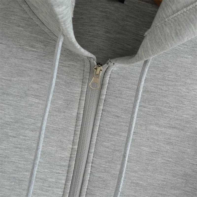 KEYANKETIAN Winter New Womens Zipper Hoodie High Street Unisex style Double Pockets Oversize Loose Sweatshirts Outerwear Top W251020