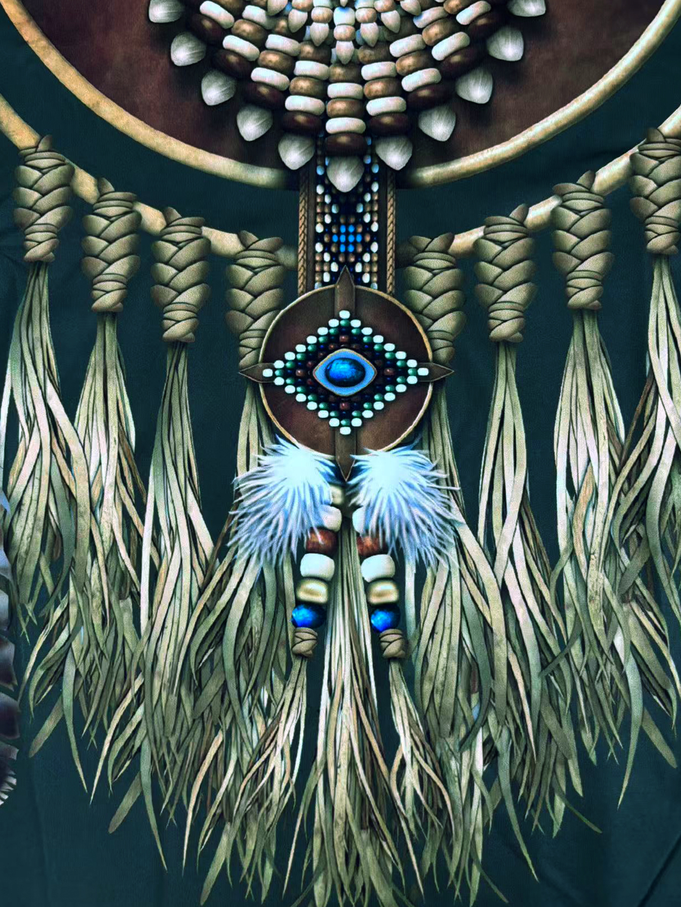 Women's Autumn & Winter Retro Ethnic Style V - Neck Long Sleeve Top, Casual Milk Silk Blouse-CF40221