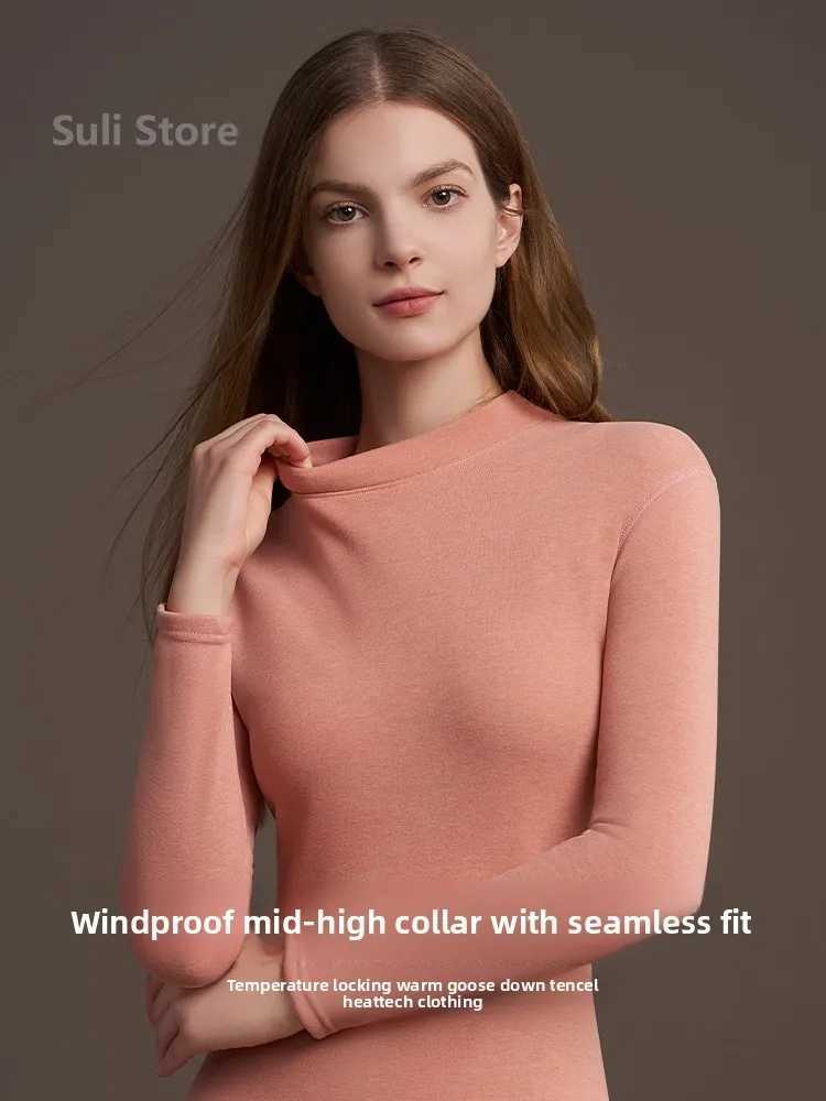 Womens Thermal Underwear 2025 New Fleece Lined Thickened Winter Heating Womens Base Layer Top and Bottom SetT251020
