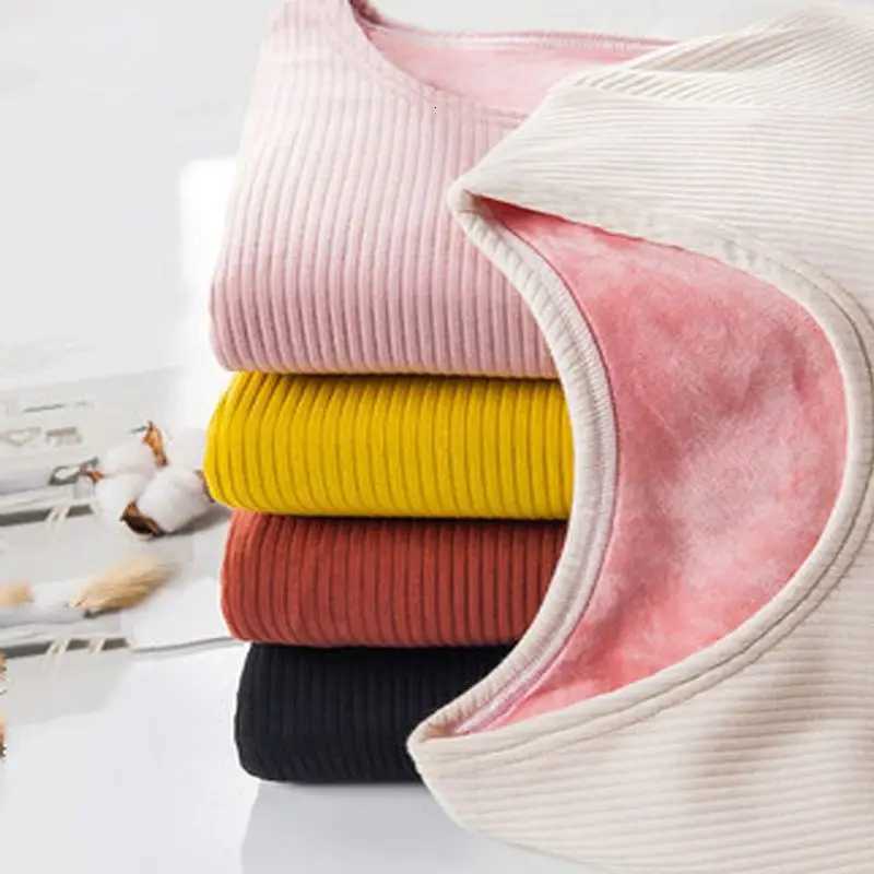 Thermal Underwear Womens Thickened Student Tight Bottom Shirt Women Round Neck Long Tight Thermal Underwear Set WinterT251020