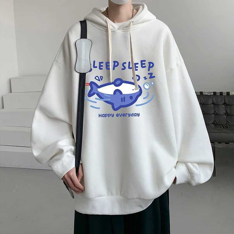 Funny Mens Oversized Hoodie Black 7XL Hoodies with Hat Oversize for Men Anime Print Man Casual Wear Hoody Male Sweatshirt W251020