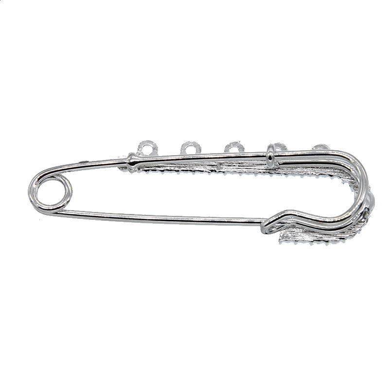 2pcs/lot Gold Plated Muslim Islamic Baby Pins Rhinestone Baby Stroller Safety Pins With Loops for born Gift Jewelry Making 250103