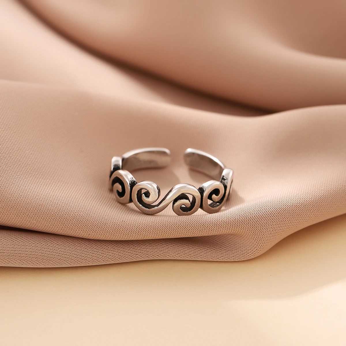 Popular Creative Personality 925 Sterling Silver Jewelry Thai Silver ful Female Simple Fashion Opening Rings R263 J251020