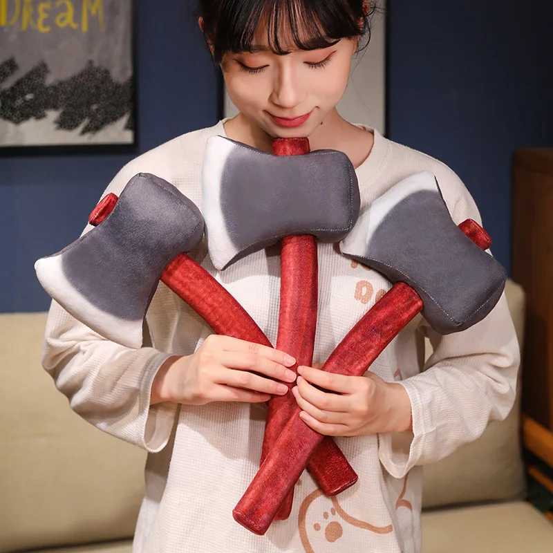 Simulation Stuffed Axe Plush Toys Lifelike Felling Tool Doll Creative Full Pillow Sofa Cushion Birthday Gift J251020