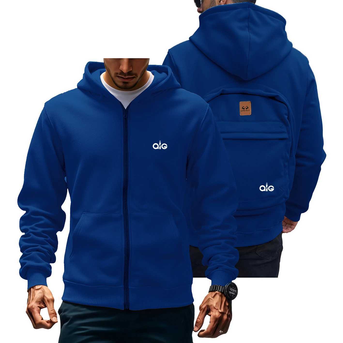 Top Fashion Loose Autumn And Winter New Product American Printed Backpack Integrated Casual Mens and Womens Hooded Sweatshirt W251020