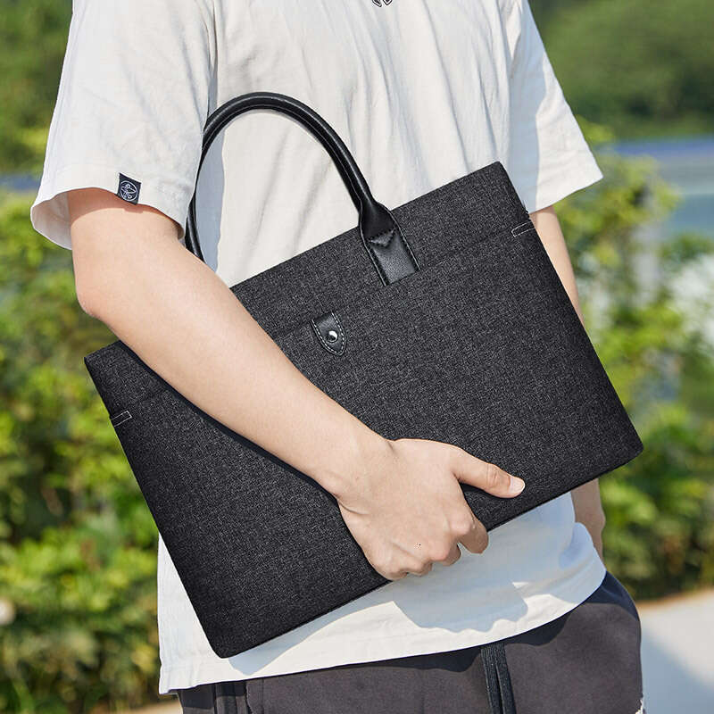 Luxury bag Handheld Briefcase for Men Durable Canvas Commuter Folder Casual Laptop Bag Gift