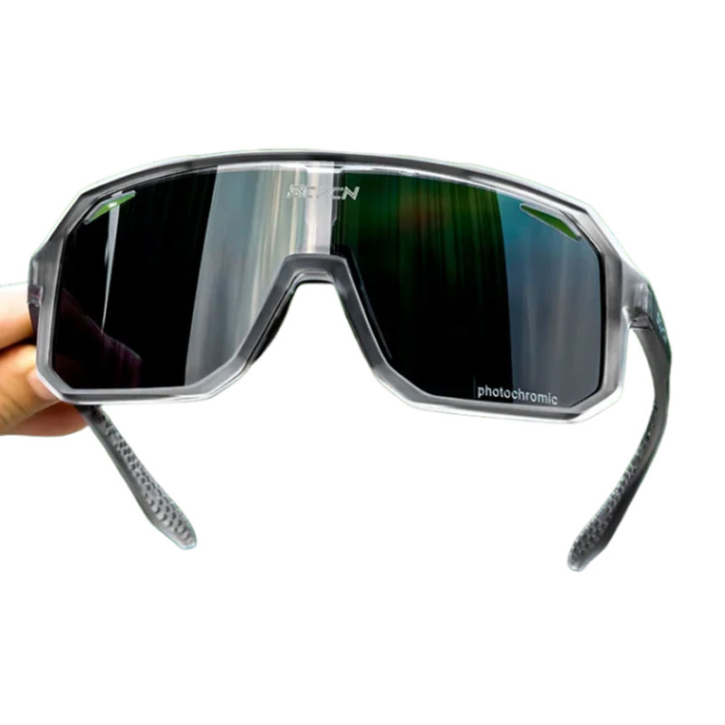 Unisex SCVCN Cyclist's UV400 Goggle Style Sun Shades Adaptively Tinted Safety Glasses for Trail Rides & Outdoors Activities