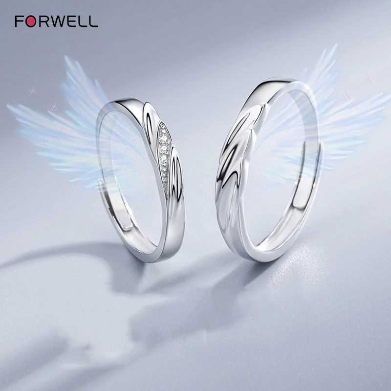 FORWELL Adjustable Retro Silver Couple Rings Exquisite Fashion Jewelry Holiday Gift Mascot J251020