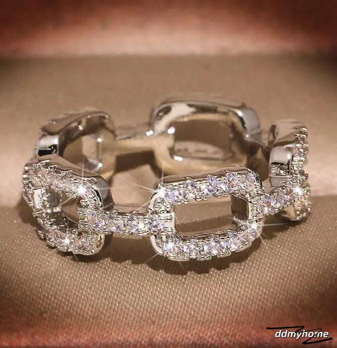 Sterling Sier CZ Ring Set - Elegant Cubic Zirconia Wedding Band For Women And Men Ddmyhome