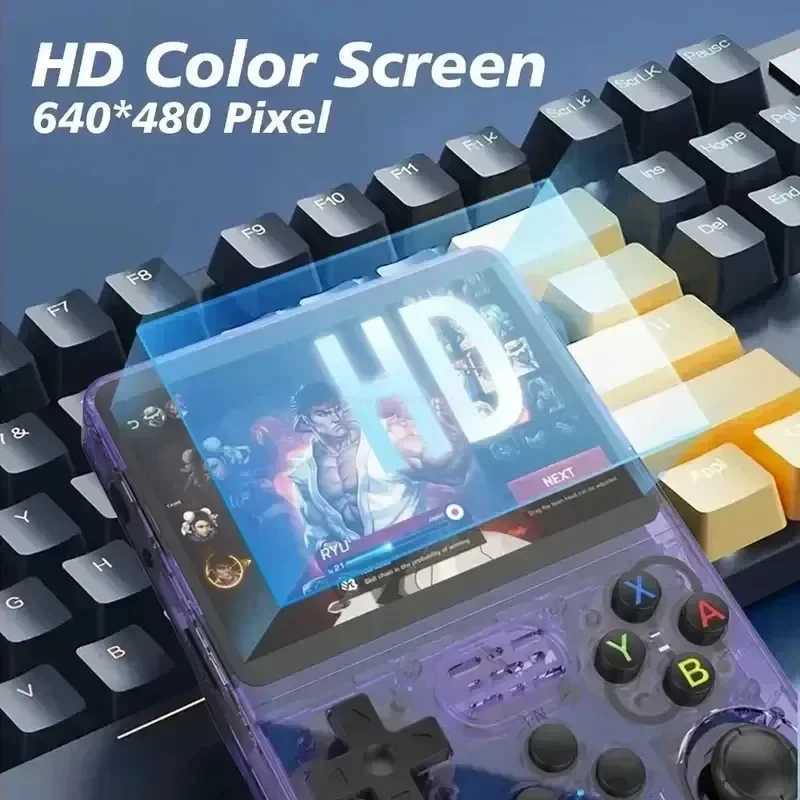 R36S Retro Handheld Video Game Console Linux System 35inch IPS Screen Portable Handheld Video Player 64GB 15000 Games J251120