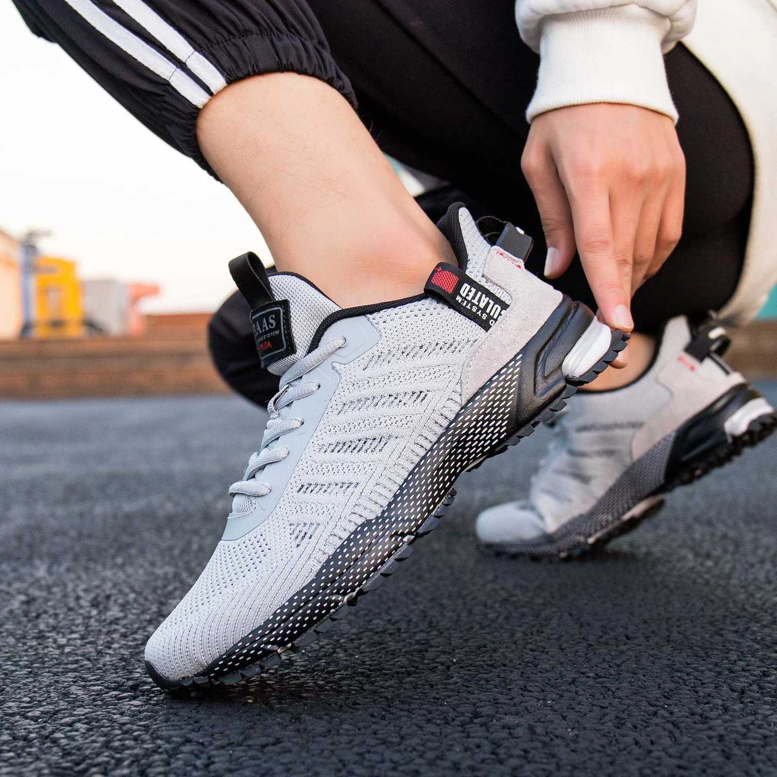 Men Running Shoes Mesh Breathable Sport Shoes For Men FAshion Lightweight Casual Sneakers NonSlip Lace Up Size 4150 Z251020